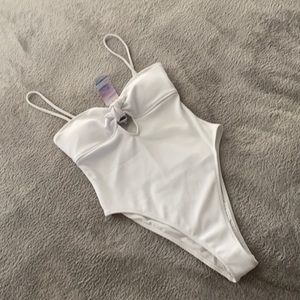 White one piece swimsuit